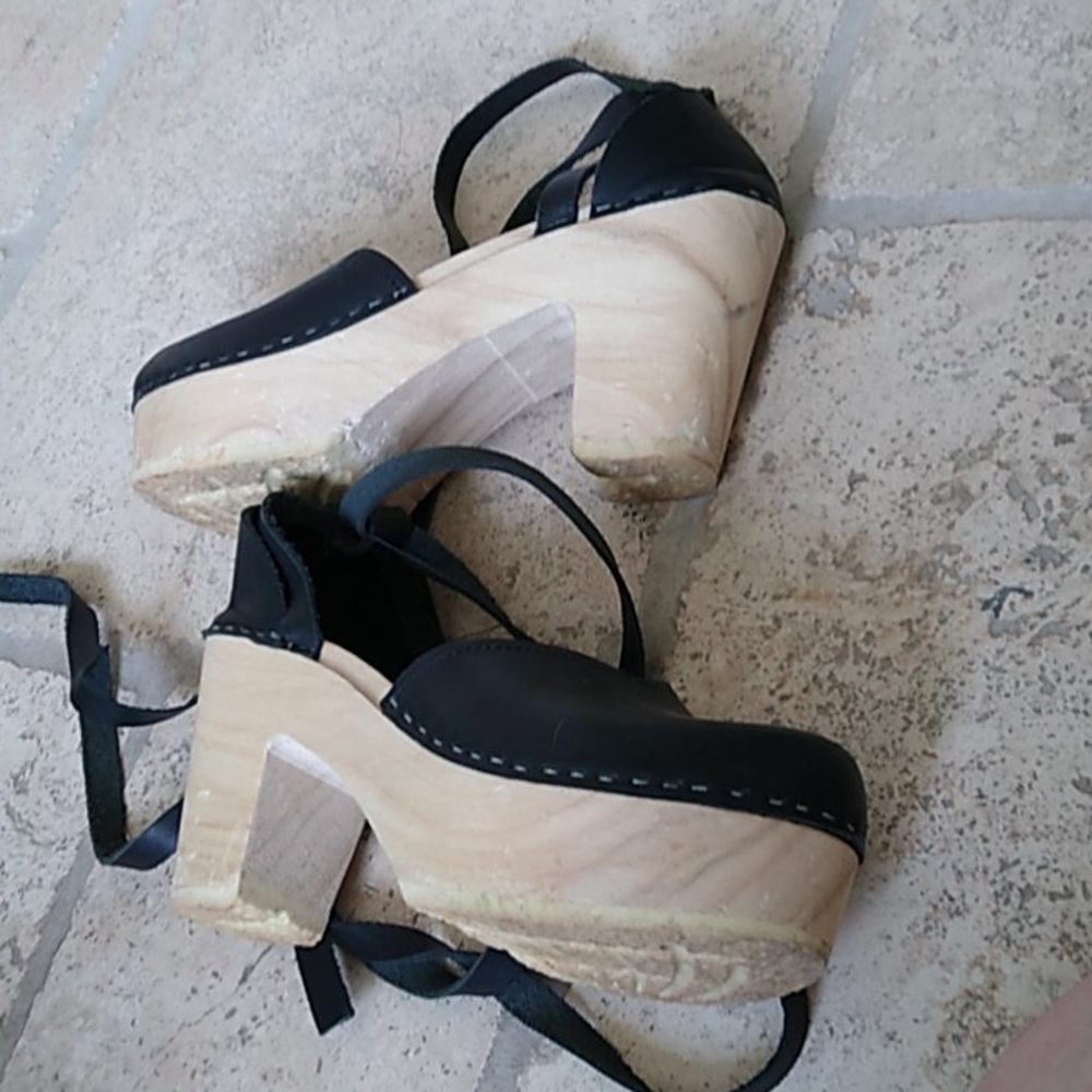 Loeffler Randall X Sven chunky platform wood clogs - Picture 8 of 16